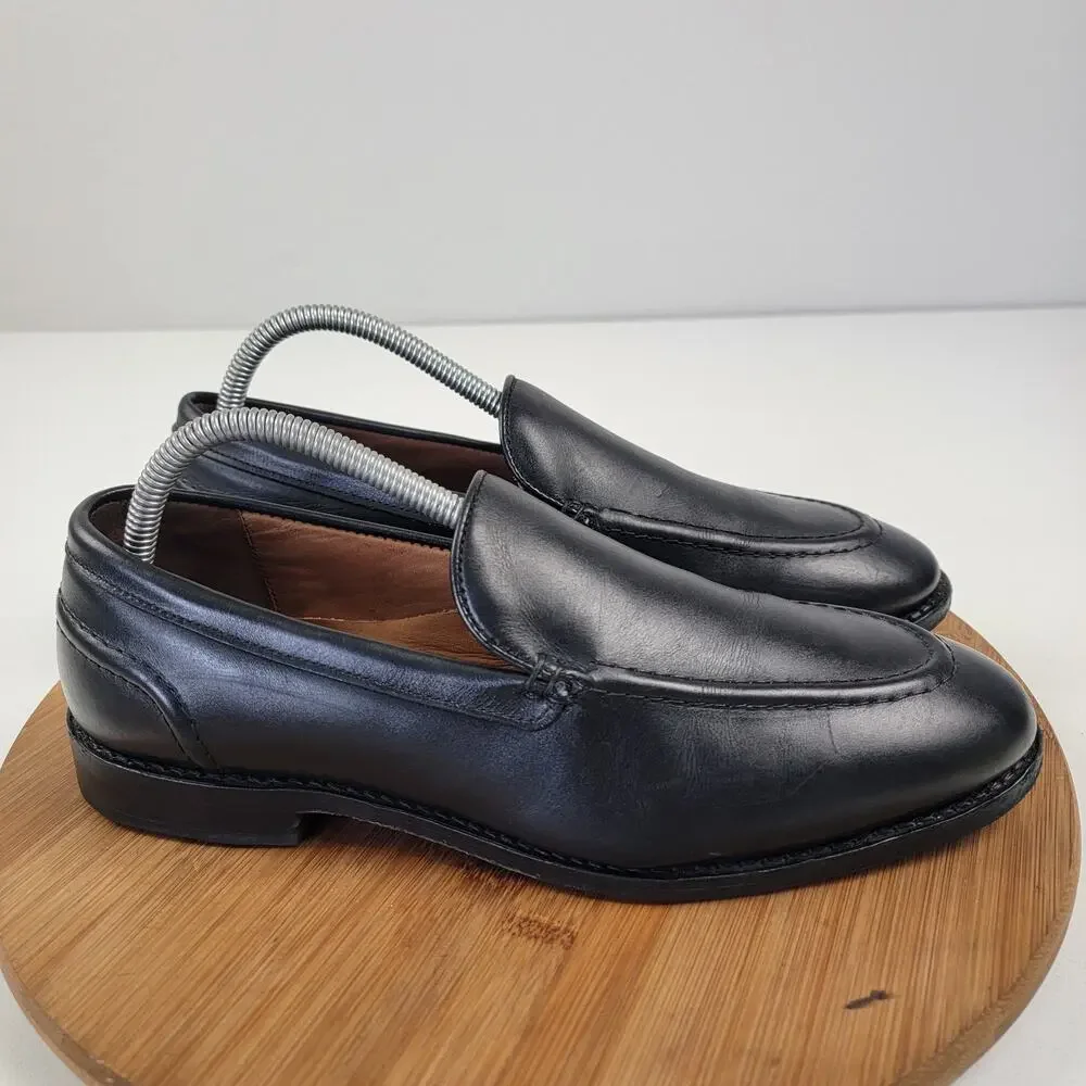 Allen Edmonds Black Smooth Leather Slip-On Loafers